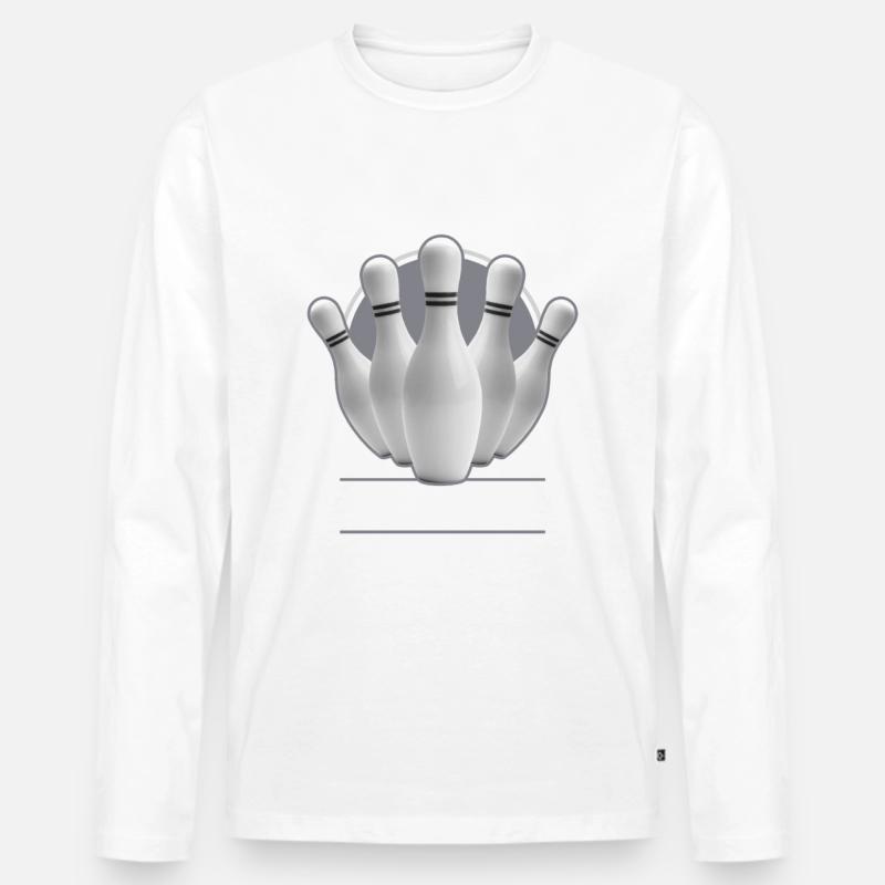 Lustiges Bowling - Männer Premium Bio Langarmshirt - undefined