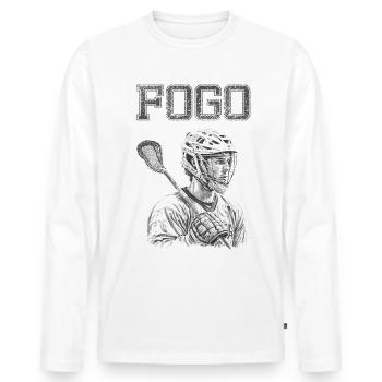 FOGO - T-shirt manches longues Premium bio Homme - blanc - Devant - Nico (187cm)