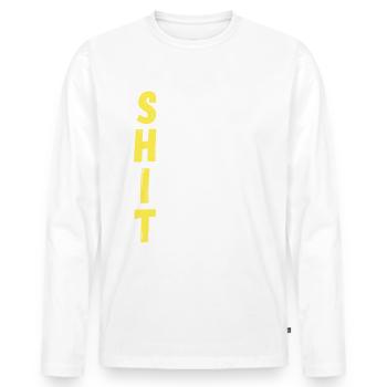 Happy Im 40 Today - Men's Premium Organic Long Sleeve Shirt - white - Front - Nico (187cm)
