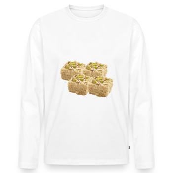 Just A Boy Who Loves Barfi - Männer Premium Bio Langarmshirt - Weiß - Vorne - Nico (187cm)