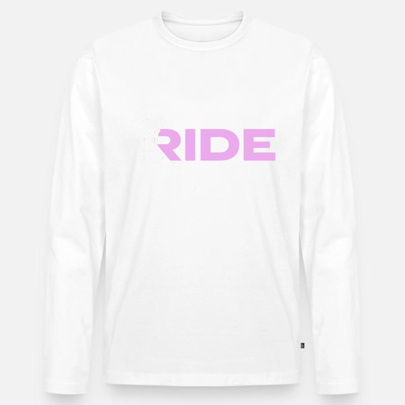 Motorrad Biker Lustiges Geschenk - Männer Premium Bio Langarmshirt - Weiß