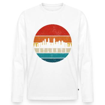 Atlanta Georgia - Männer Premium Bio Langarmshirt - Weiß - Vorne - Nico (187cm)