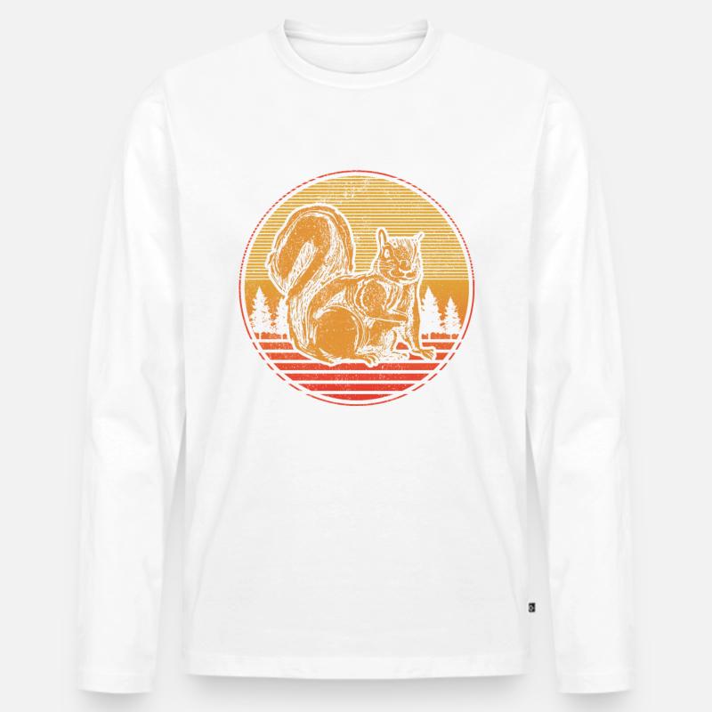 Eichhörnchen - Männer Premium Bio Langarmshirt - Weiß