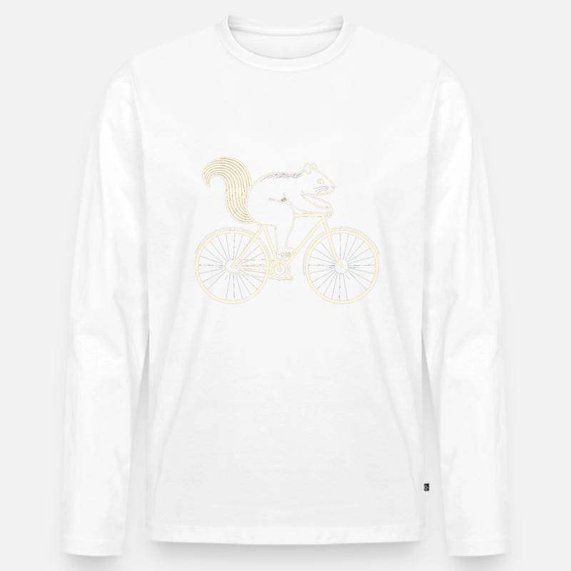 Eichhörnchen - Männer Premium Bio Langarmshirt - Weiß