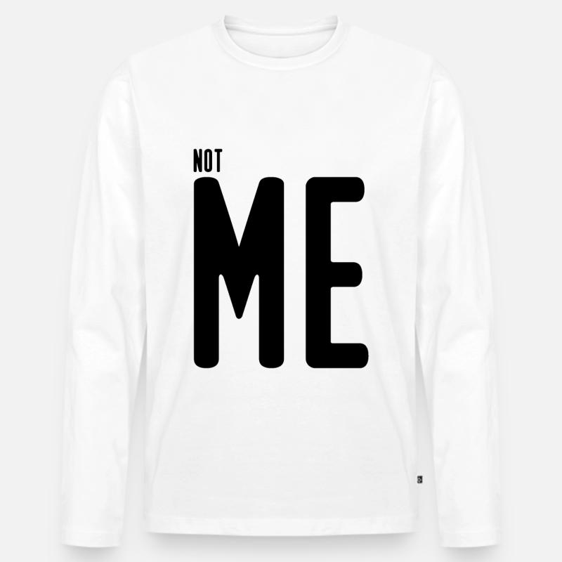 NICHT ICH - Männer Premium Bio Langarmshirt - Weiß