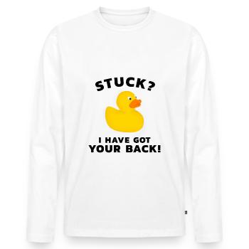 Programmer rubber duck - Men's Premium Organic Long Sleeve Shirt - white - Front - Nico (187cm)