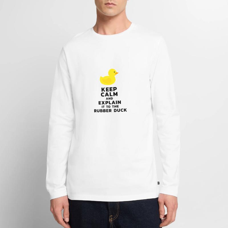 Programmierer Gummiente Debug Männer Premium Bio Langarmshirt