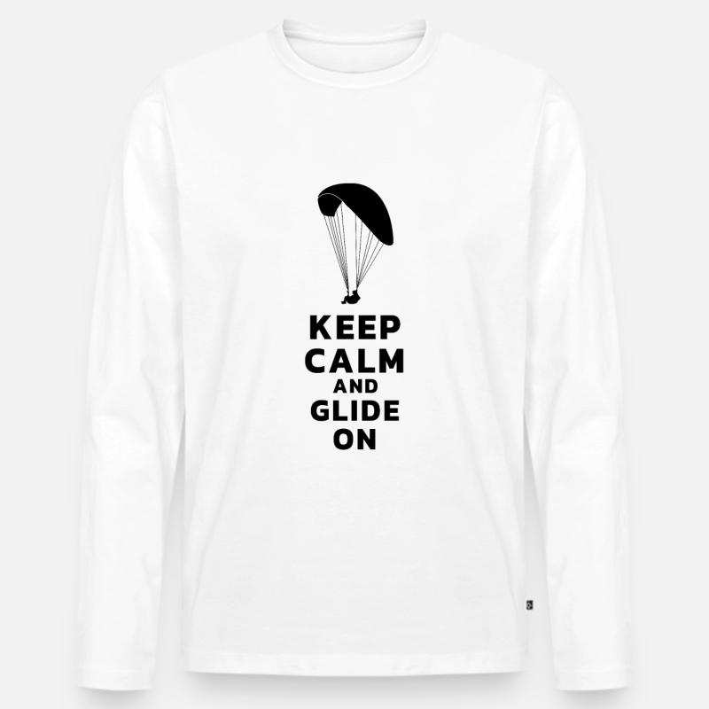 Paragleiter Gleitschirmflieger Paraglider - Männer Premium Bio Langarmshirt - Weiß
