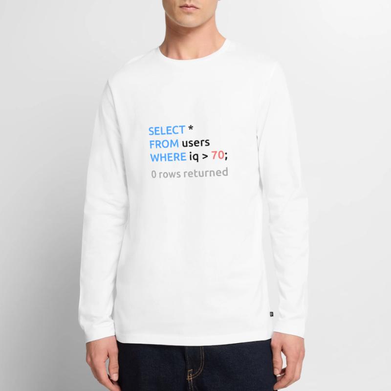 Programmierer Admin Lustiger SQL Code Männer Premium Bio Langarmshirt