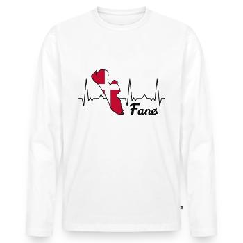 Fanø Fanö Herzschlag Dänemark Geschenk - Männer Premium Bio Langarmshirt - Weiß - Vorne - Nico (187cm)
