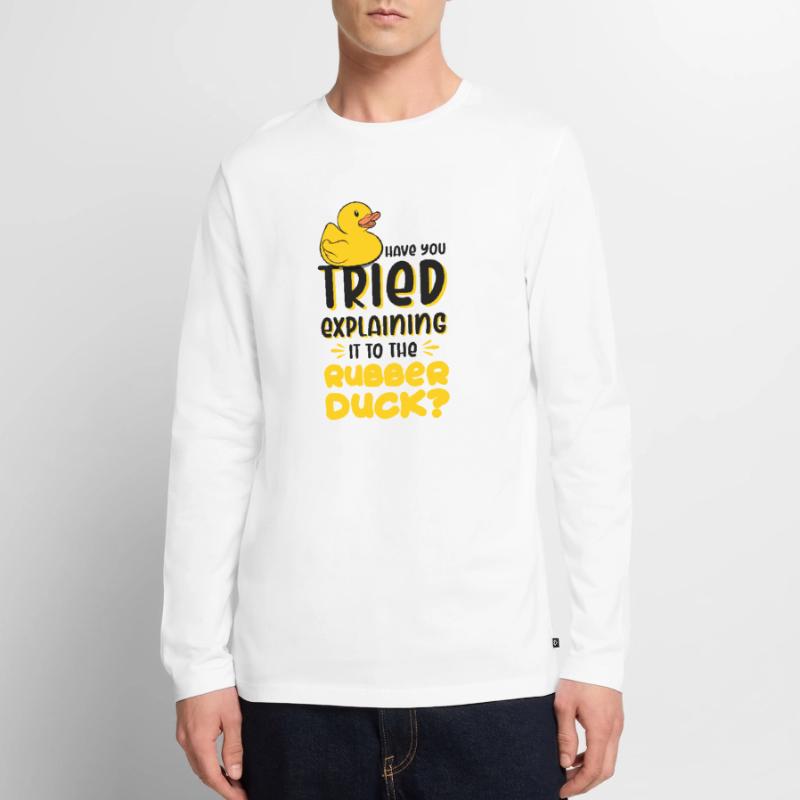 Programmeur Programmation Canard Caoutchouc Canard T-shirt manches longues Premium bio Homme