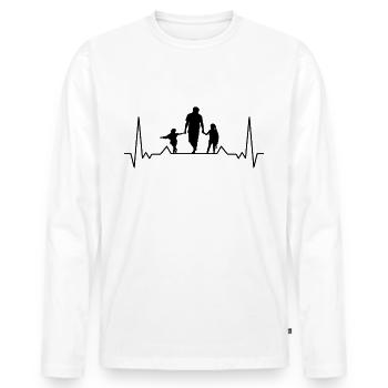 Dad Heartbreak Daughters Father's Day Father's Day Gift - Men's Premium Organic Long Sleeve Shirt - white - Front - Nico (187cm)