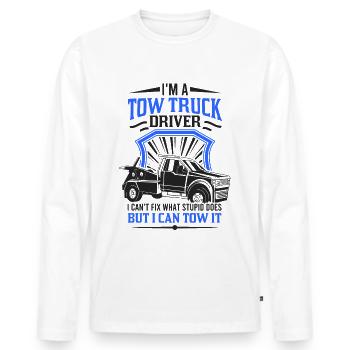 Abschleppwagen Abschleppwagenfahrer Geschenk - Männer Premium Bio Langarmshirt - Weiß - Vorne - Nico (187cm)