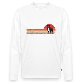 Appenzeller Sennenhund Retro Chien Vintage - T-shirt manches longues Premium bio Homme - blanc - Devant - Nico (187cm)