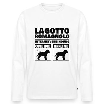 Lagotto Romagnolo Online Lagotti Trüffelsuchhund - Männer Premium Bio Langarmshirt - Weiß - Vorne - Nico (187cm)