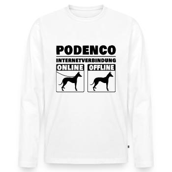 Podenco Internet Spanischer Windhund Ibizan Hound - Männer Premium Bio Langarmshirt - Weiß - Vorne - Nico (187cm)