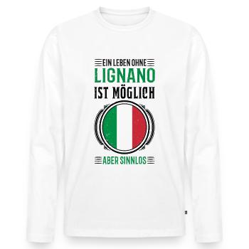 Italien Urlaub Reise Geschenk - Männer Premium Bio Langarmshirt - Weiß - Vorne - Nico (187cm)