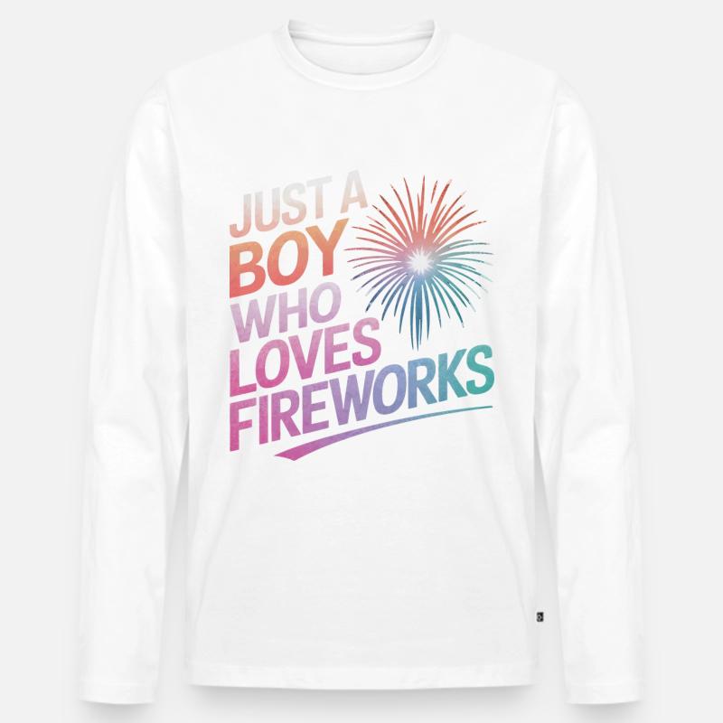 Pyrotechniker Feuerwerk Pyrotechnik - Männer Premium Bio Langarmshirt - Weiß