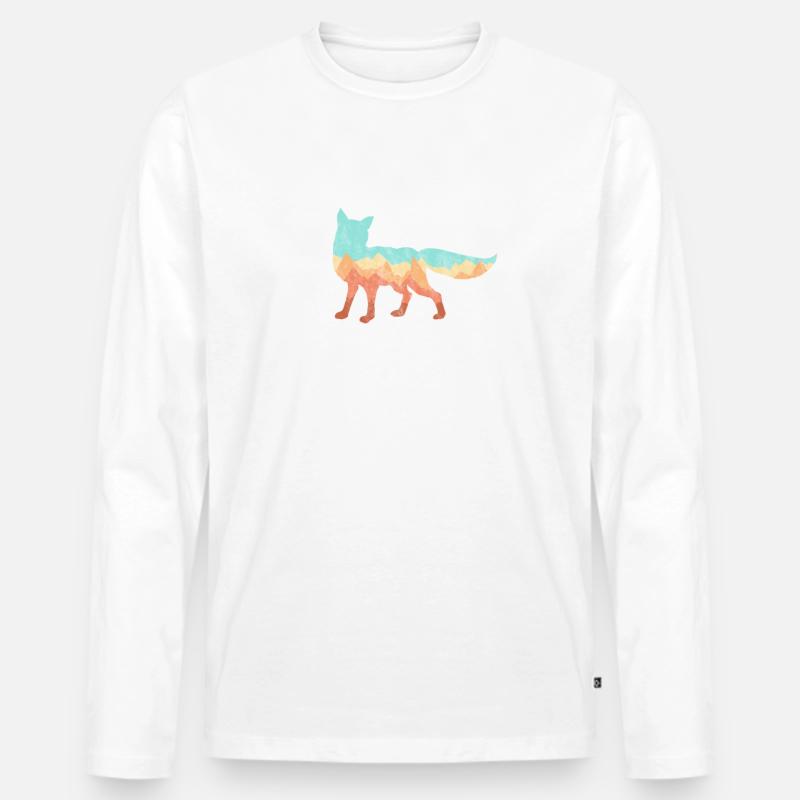 Fuchsberg - Männer Premium Bio Langarmshirt - Weiß