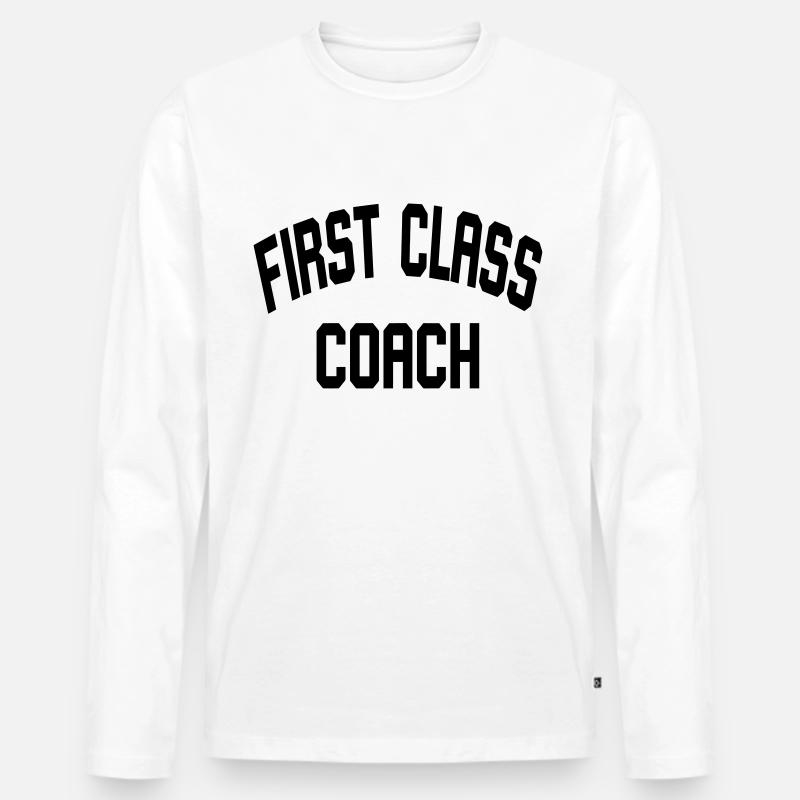 First Class Coach - Männer Premium Bio Langarmshirt - Weiß