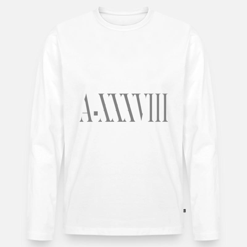 a38 weiss - Männer Premium Bio Langarmshirt - undefined