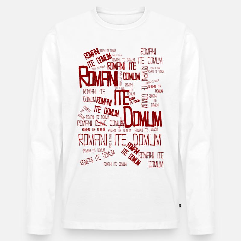 romani ite domum - Männer Premium Bio Langarmshirt - Weiß