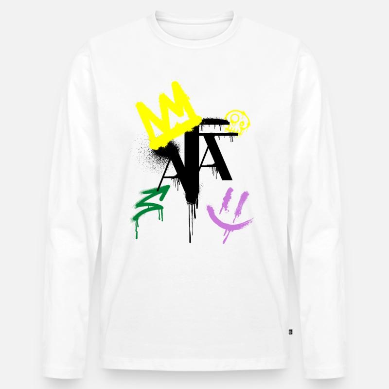 AFA Graffiti Style - Männer Premium Bio Langarmshirt - Weiß