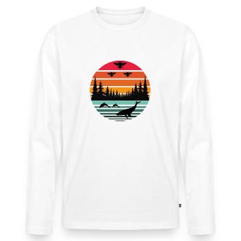 Save the bees - Men's Premium Organic Long Sleeve Shirt - white - Front - Nico (187cm)