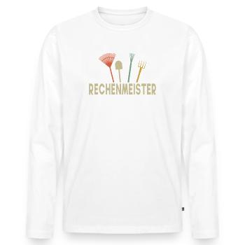 Garten Gärtner Hobbygärtner Blumen Geschenkidee - Männer Premium Bio Langarmshirt - Weiß - Vorne - Nico (187cm)