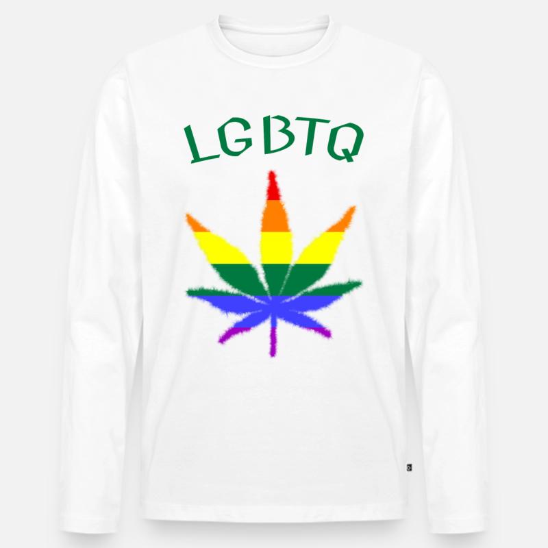LGBTQ - Männer Premium Bio Langarmshirt - Weiß
