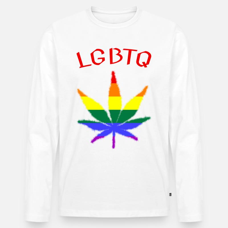 lgbtq - Männer Premium Bio Langarmshirt - Weiß