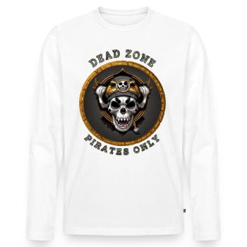 Dead Zone v9 - Männer Premium Bio Langarmshirt - Weiß - Vorne - Nico (187cm)
