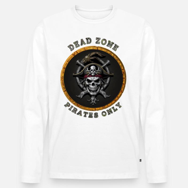 Dead Zone v3 - Männer Premium Bio Langarmshirt - Weiß