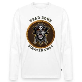 Dead Zone v10 - Männer Premium Bio Langarmshirt - Weiß - Vorne - Nico (187cm)