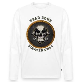 Dead Zone v12 - Männer Premium Bio Langarmshirt - Weiß - Vorne - Nico (187cm)