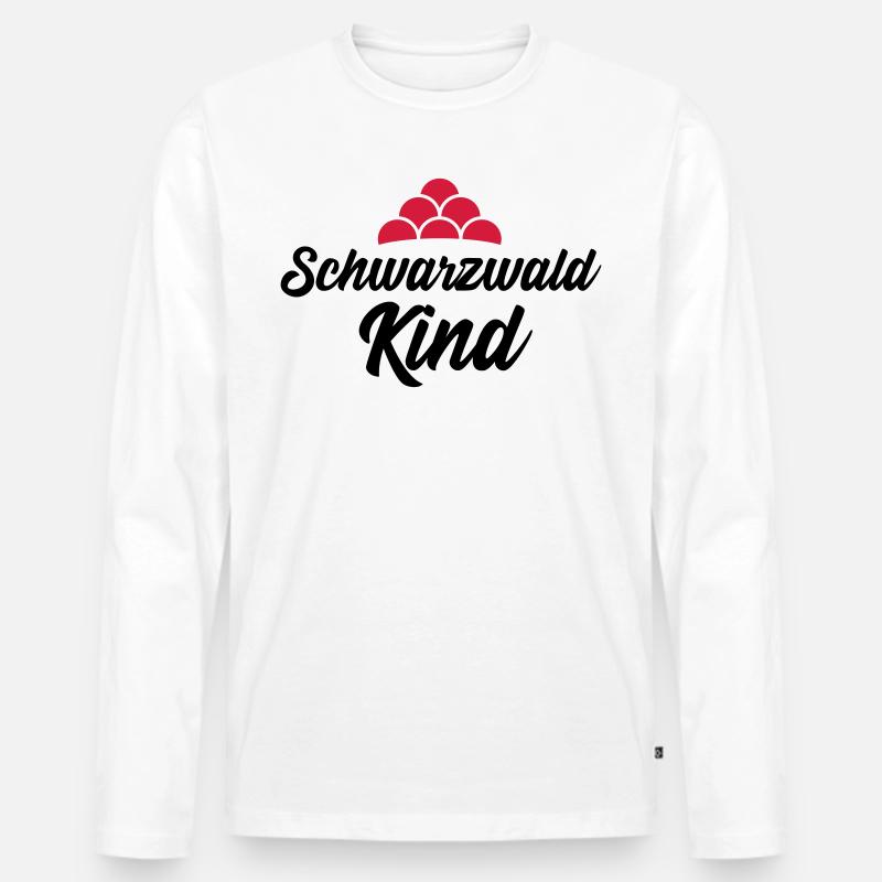 Schwarzwaldkind - Männer Premium Bio Langarmshirt - Weiß