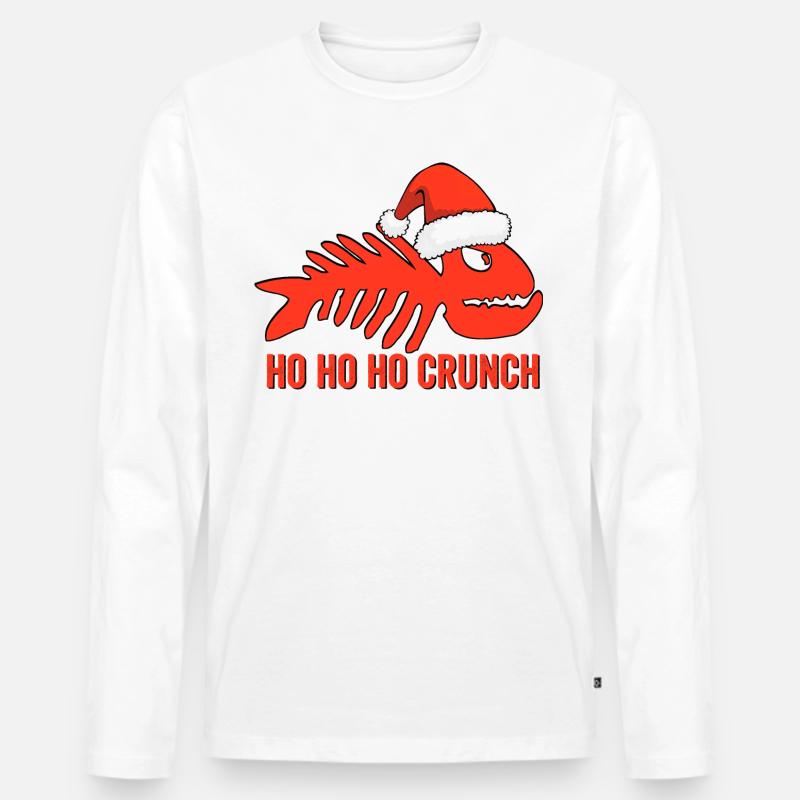 Weihnachten M'Benga - Männer Premium Bio Langarmshirt - Weiß