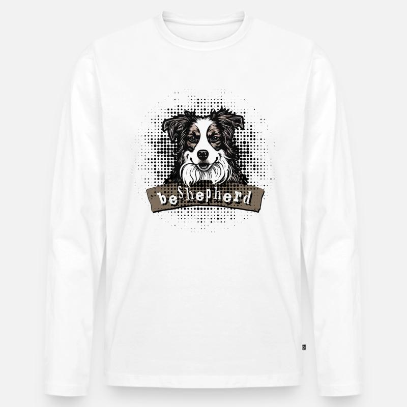 beshepherd - Männer Premium Bio Langarmshirt - Weiß