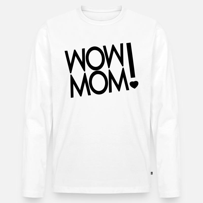 Mutter - Männer Premium Bio Langarmshirt - Weiß