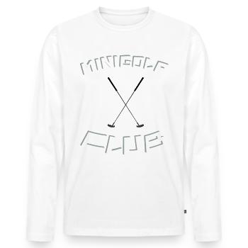MINIGOLF -CLUB- Jahreseinkommen - Männer Premium Bio Langarmshirt - Weiß - Vorne - Nico (187cm)