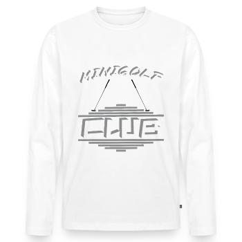 MINIGOLF -CLUB- Jahreseinkommen - Männer Premium Bio Langarmshirt - Weiß - Vorne - Nico (187cm)