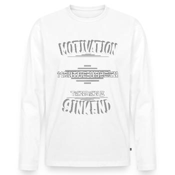 Motivation Montag Morgen, schlechte Laune Montags - Männer Premium Bio Langarmshirt - Weiß - Vorne - Nico (187cm)