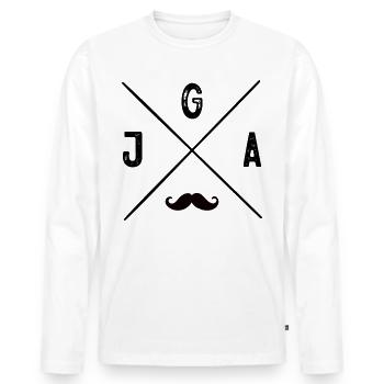 Junggesellenabschied Polterabend Team Bräutigam - Männer Premium Bio Langarmshirt - Weiß - Vorne - Nico (187cm)