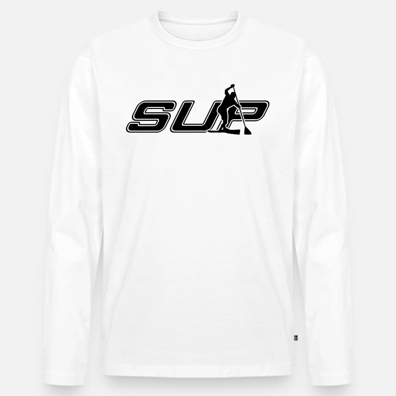 sup racing - Männer Premium Bio Langarmshirt - Weiß