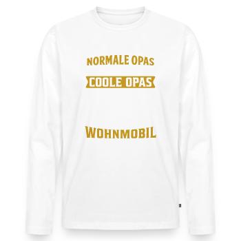 coole opas fahren Wohnmobil - Männer Premium Bio Langarmshirt - Weiß - Vorne - Nico (187cm)