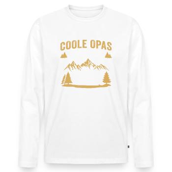 coole opas fahren wohnmobil - Männer Premium Bio Langarmshirt - Weiß - Vorne - Nico (187cm)
