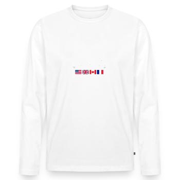 D DAY Juno 80th anniversary - Men's Premium Organic Long Sleeve Shirt - white - Front - Nico (187cm)