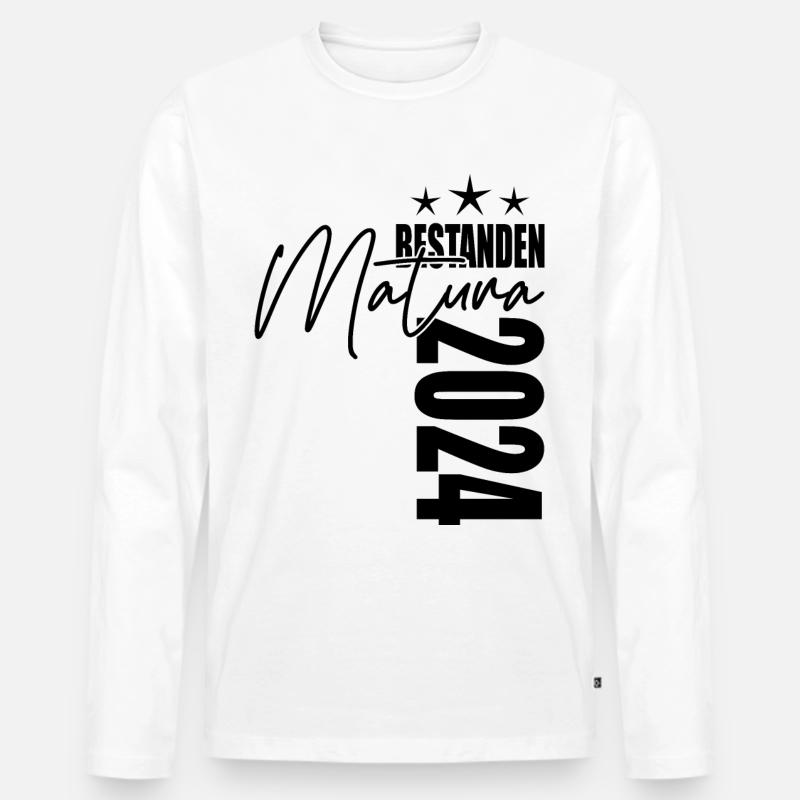 Matura 2024 - Männer Premium Bio Langarmshirt - Weiß