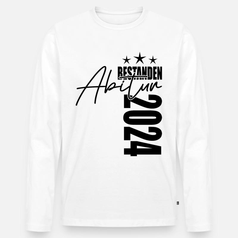 Abitur 2024 - Männer Premium Bio Langarmshirt - Weiß