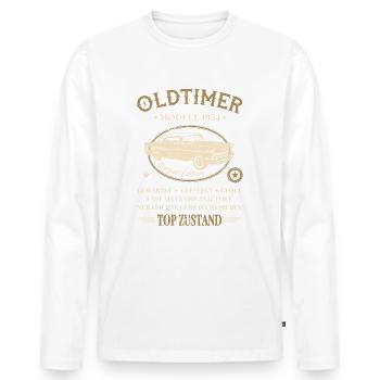 Oldtimer Baujahr 1954 - Männer Premium Bio Langarmshirt - Weiß - Vorne - Nico (187cm)